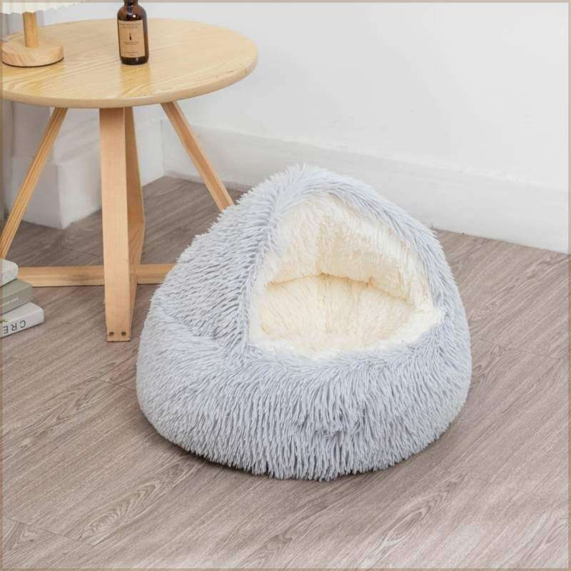 ペットマット 猫用ふわもこドーム型ペットベッド