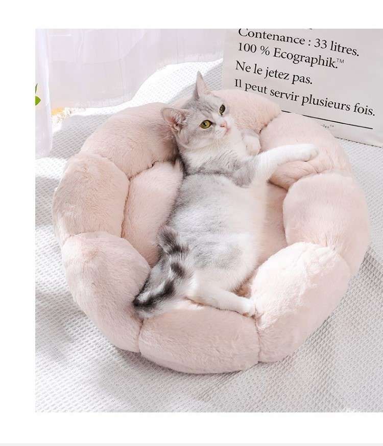 ペットマット 猫用もこもこフラワーベッド