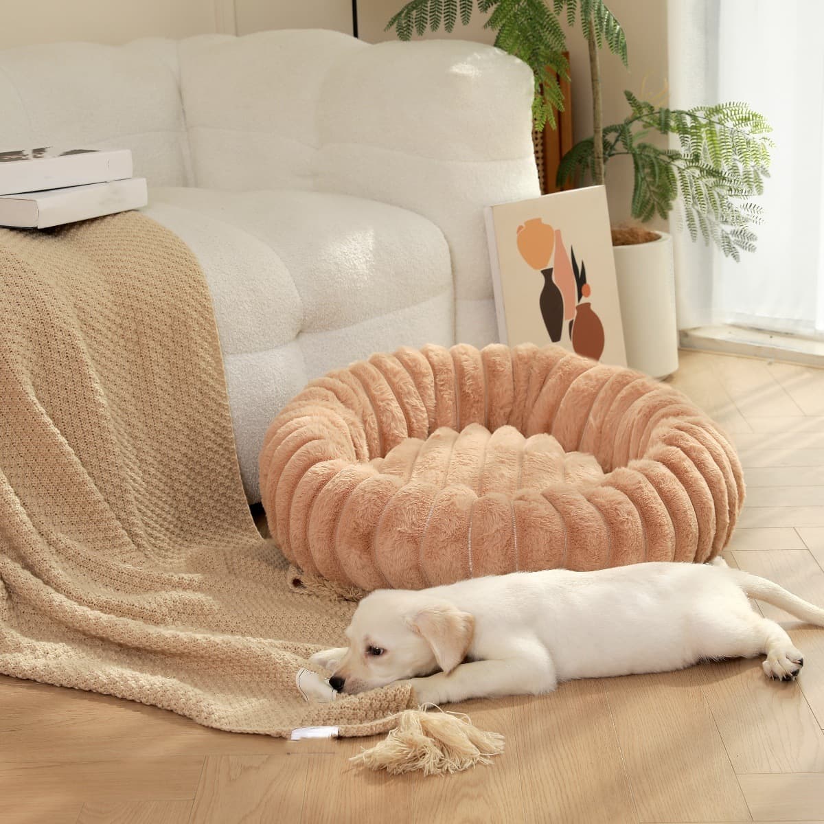 ペットマット 犬用 もこもこウェーブ ペット専用お昼寝マット