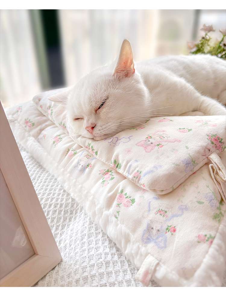 ペットマット 猫用 リボン付きお姫様ペットソファー