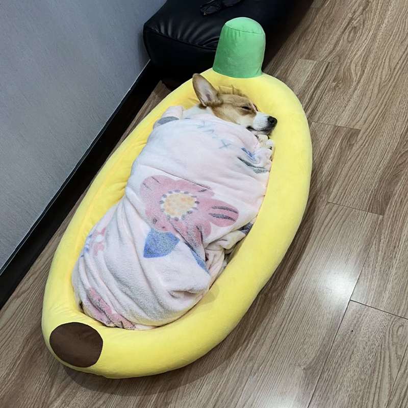 ペットマット 犬用 もちふわバナナベッド