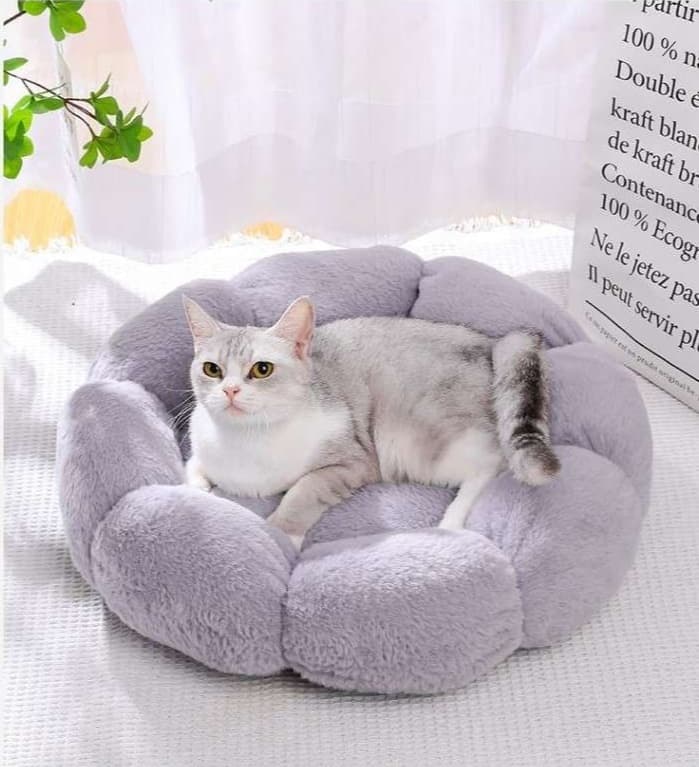 ペットマット 猫用もこもこフラワーベッド