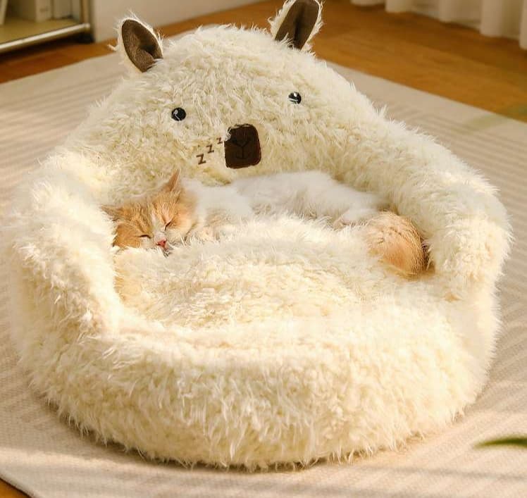 ペットマット 犬猫兼用 もこもこクマさんベッド