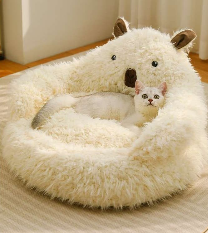 ペットマット 犬猫兼用 もこもこクマさんベッド
