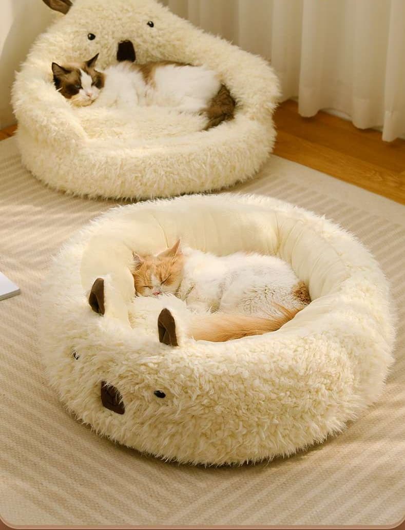 ペットマット 犬猫兼用 もこもこクマさんベッド