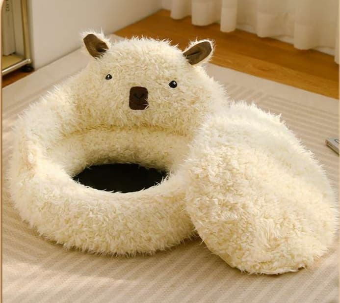 ペットマット 犬猫兼用 もこもこクマさんベッド