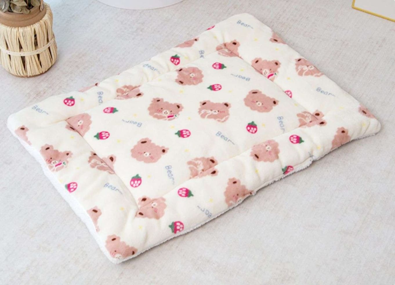ペットマット 猫用 ふわもこスター柄マット