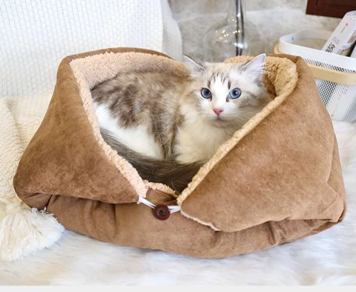 ペットマット 猫用 もこもこ包み込むねこ寝ぶくろ