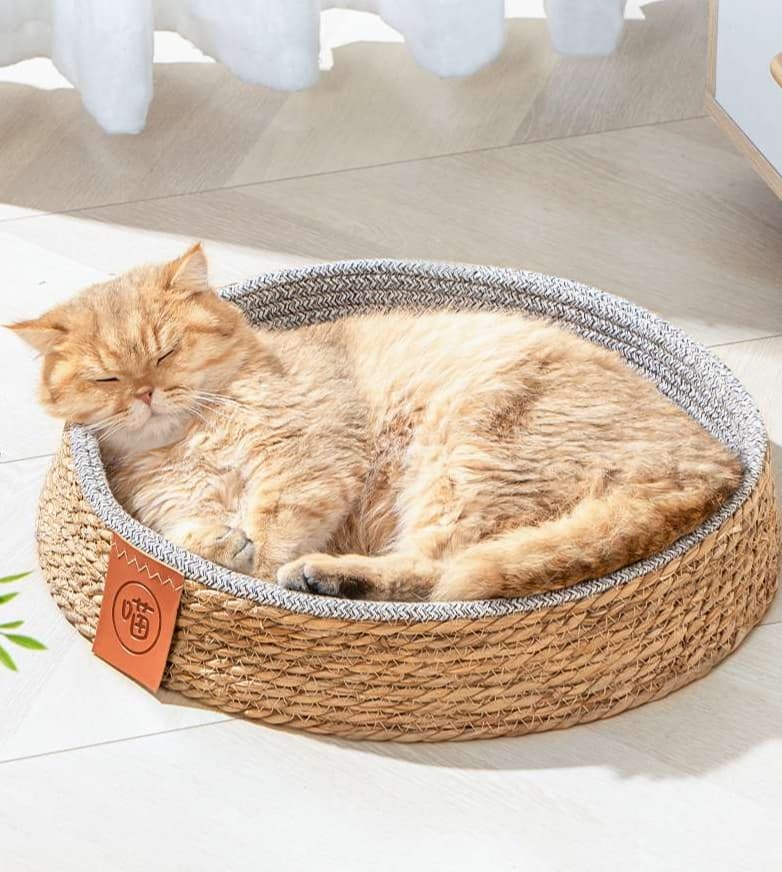 ペットマット 猫用 涼やか籐風ペット寝かご