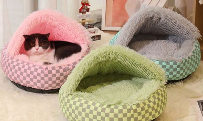 ペットマット 猫用 ふかふかドーム型ベッド