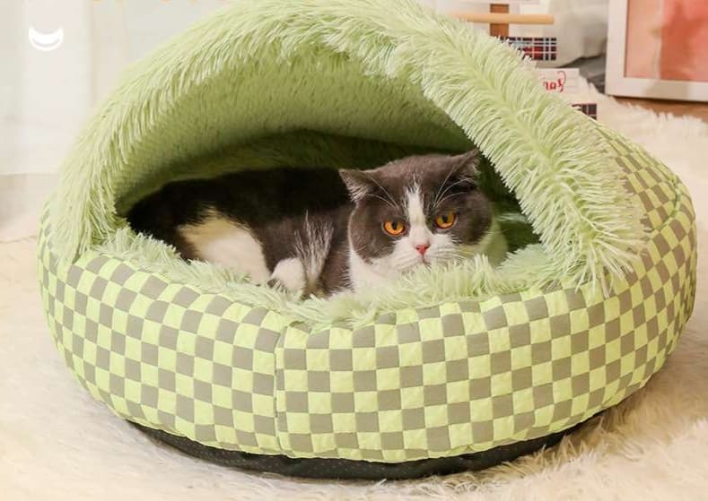 ペットマット 猫用 ふかふかドーム型ベッド