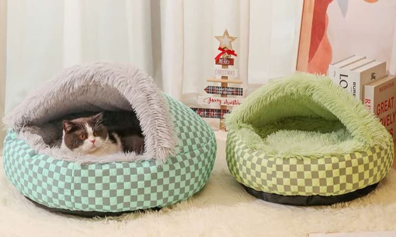 ペットマット 猫用 ふかふかドーム型ベッド