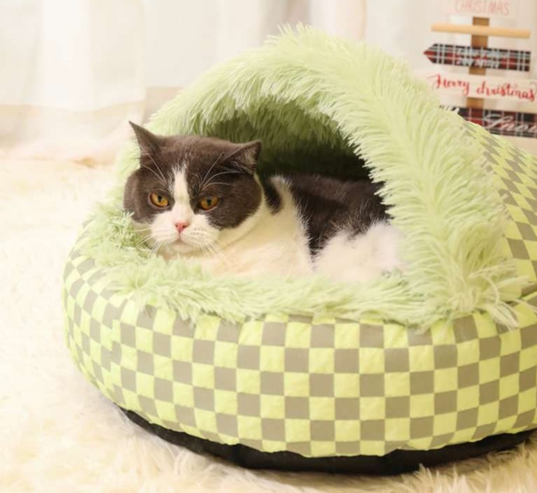 ペットマット 猫用 ふかふかドーム型ベッド