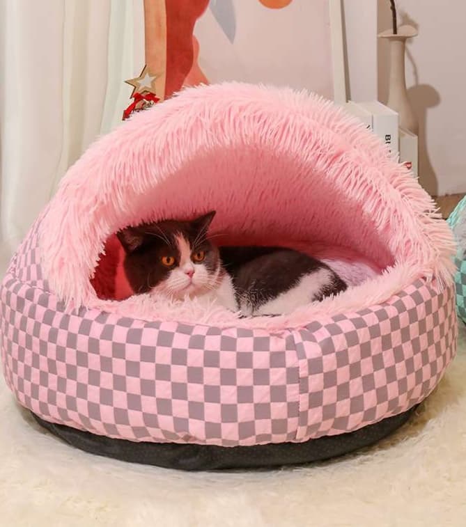 ペットマット 猫用 ふかふかドーム型ベッド