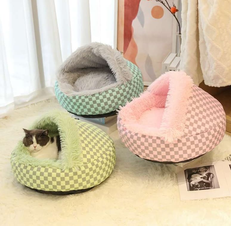 ペットマット 猫用 ふかふかドーム型ベッド
