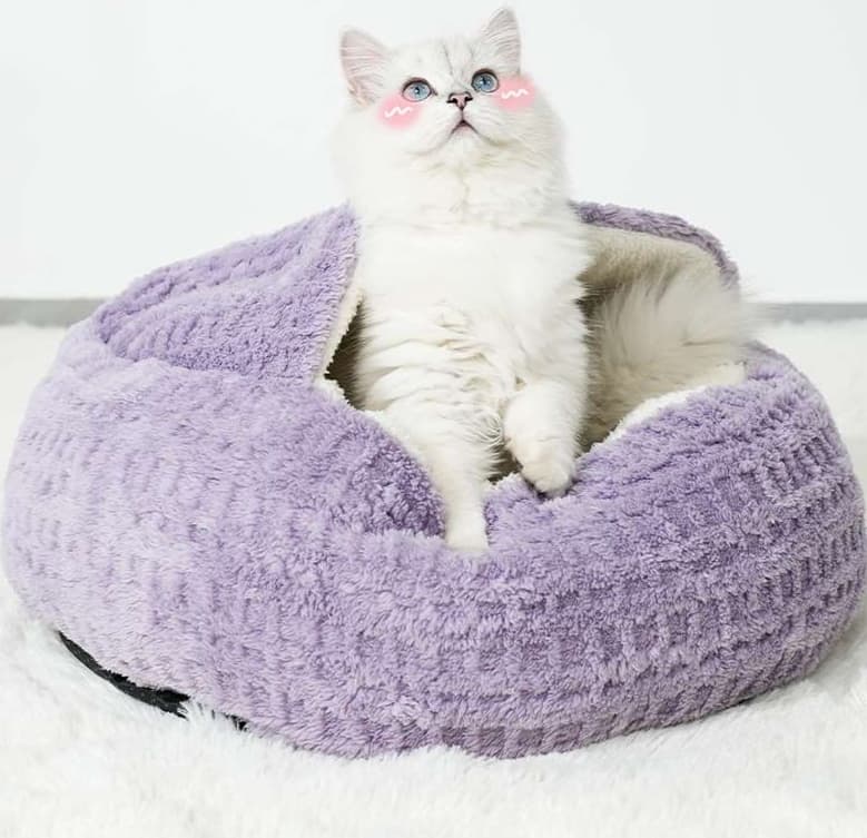ペットマット 猫用 もこもこドーム型マット