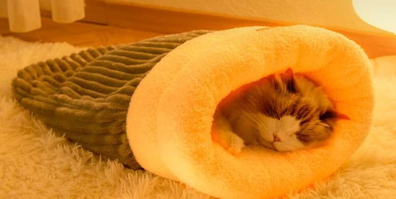ペットマット 猫用 もぐりん寝袋マット