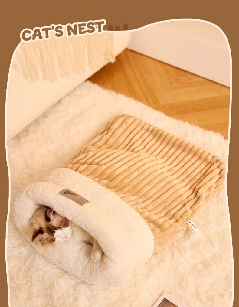 ペットマット 猫用 もぐりん寝袋マット