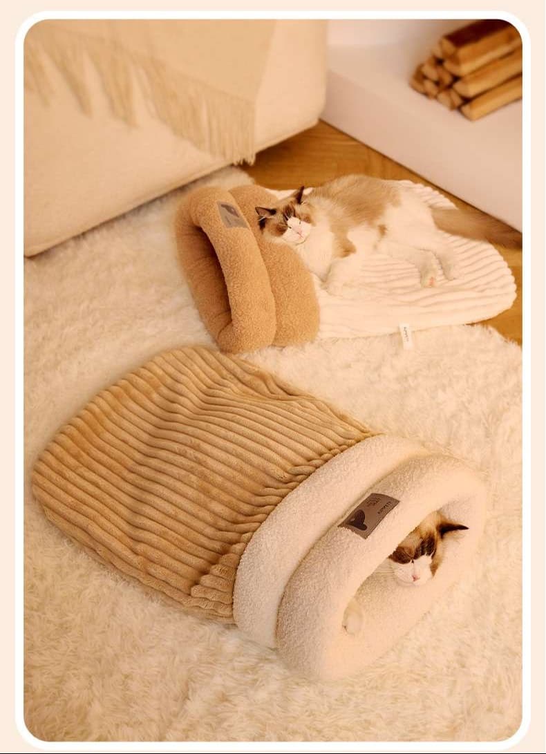 ペットマット 猫用 もぐりん寝袋マット