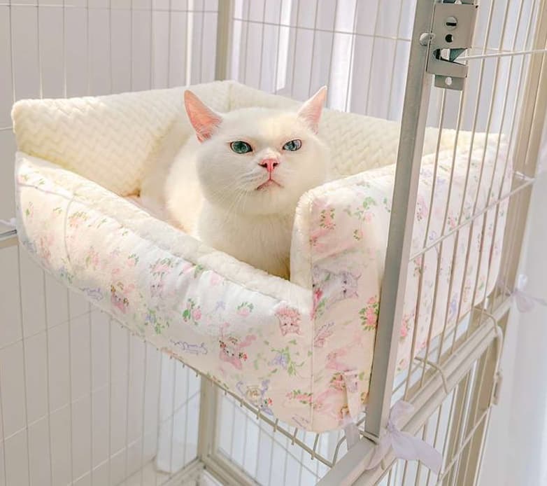 ペットマット 猫用 リボン付きお姫様ペットソファー