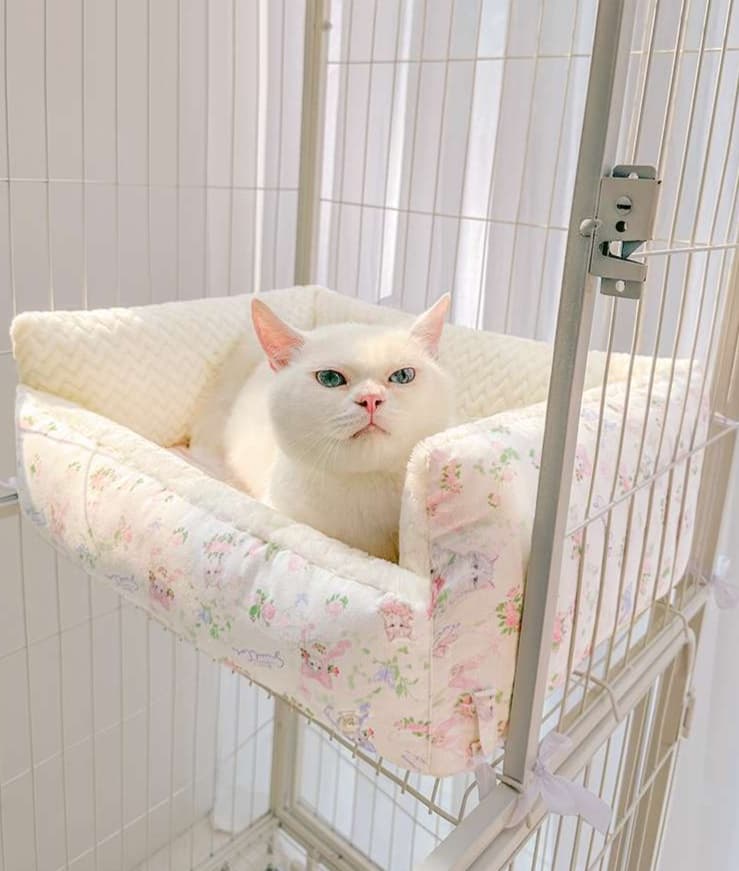 ペットマット 猫用 リボン付きお姫様ペットソファー