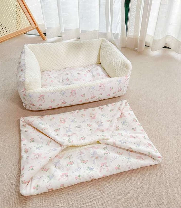 ペットマット 猫用 リボン付きお姫様ペットソファー