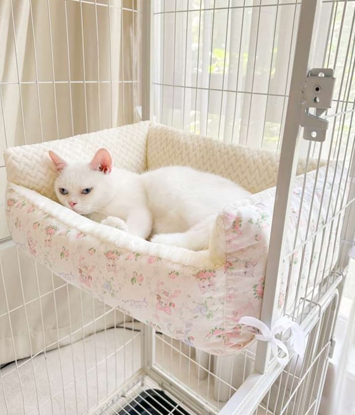 ペットマット 猫用 リボン付きお姫様ペットソファー