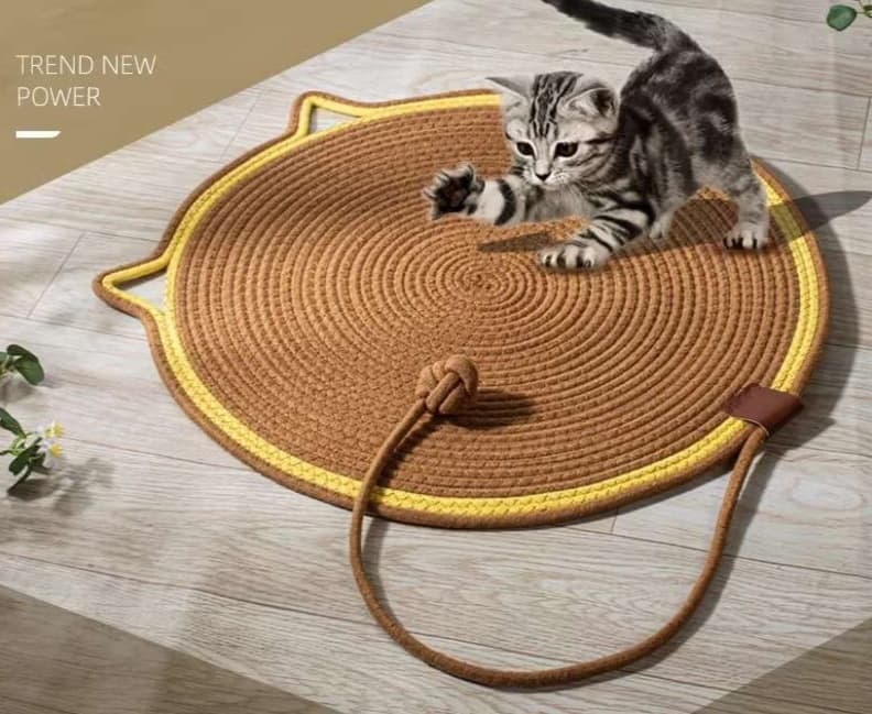 ペットマット 猫用 高級ロープ型おくつろぎマット