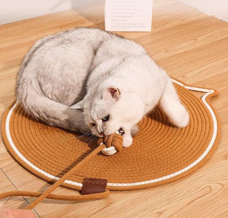 ペットマット 猫用 高級ロープ型おくつろぎマット