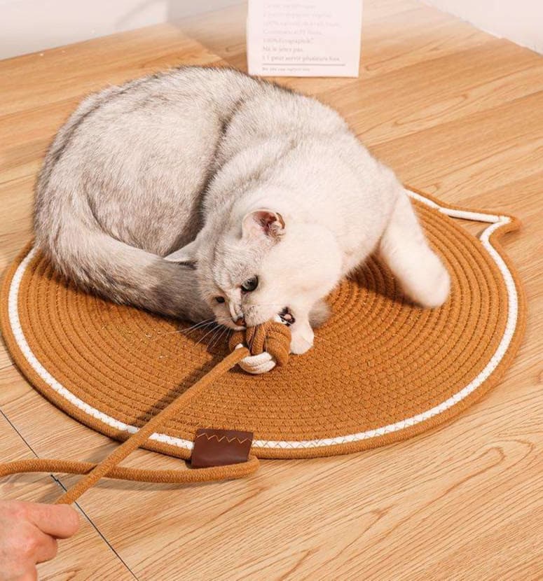 ペットマット 猫用 高級ロープ型おくつろぎマット