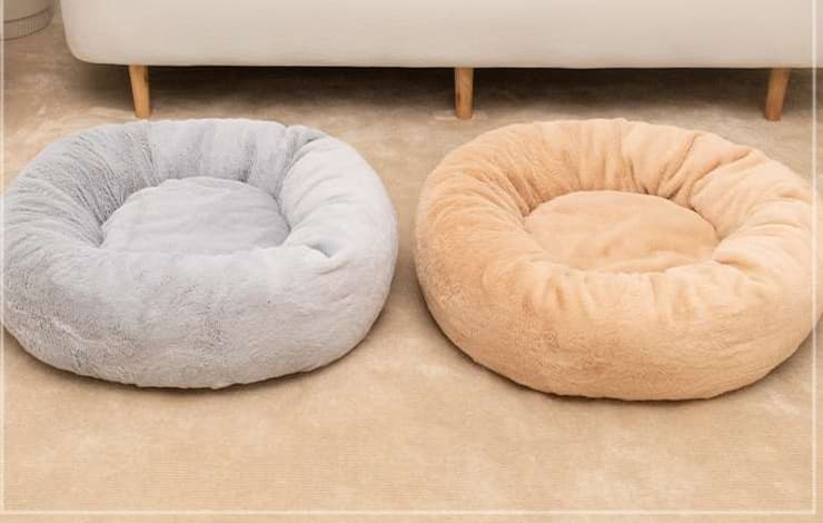 ペットマット 猫用 もふもふ安眠ドーナツベッド