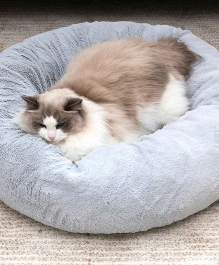 ペットマット 猫用 もふもふ安眠ドーナツベッド