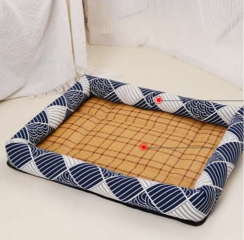 ペットマット 猫用 ひんやり涼感ラタンマット