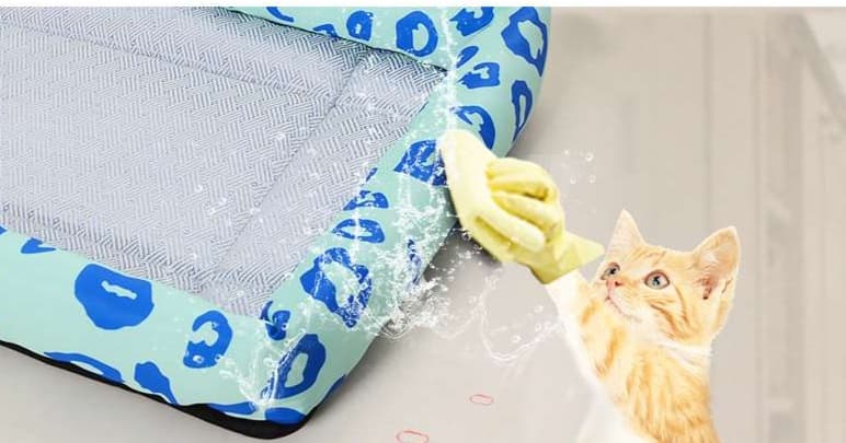 ペットマット 猫用 ひんやり涼感ラタンマット