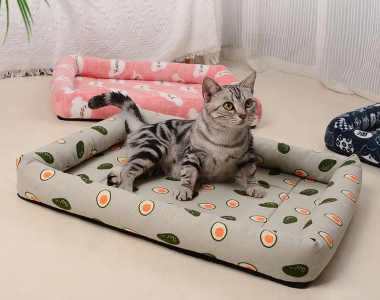 ペットマット 猫用 ひんやり涼感ラタンマット