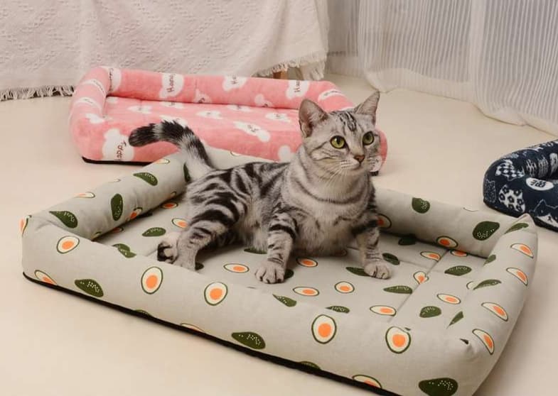 ペットマット 猫用 ひんやり涼感ラタンマット