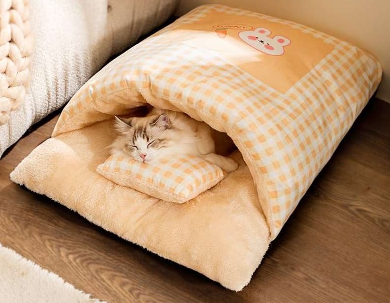 ペットマット 猫用 もぐりこみ寝袋マット