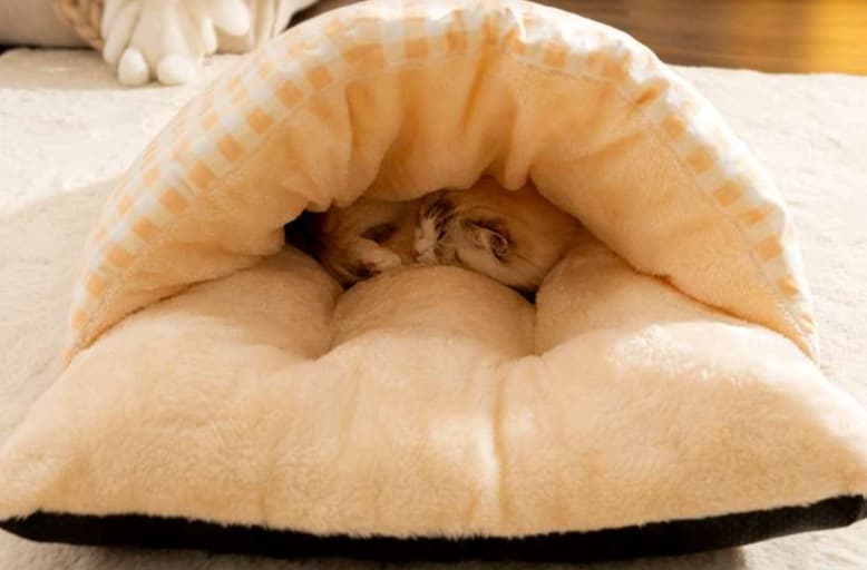 ペットマット 猫用 もぐりこみ寝袋マット
