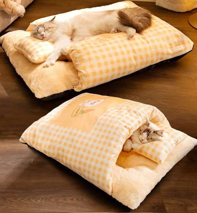 ペットマット 猫用 もぐりこみ寝袋マット