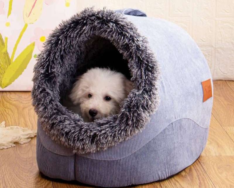 ペットマット 犬用 もこもこドーム型ペットベッド