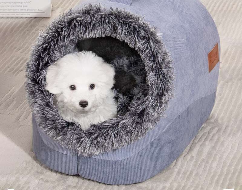 ペットマット 犬用 もこもこドーム型ペットベッド