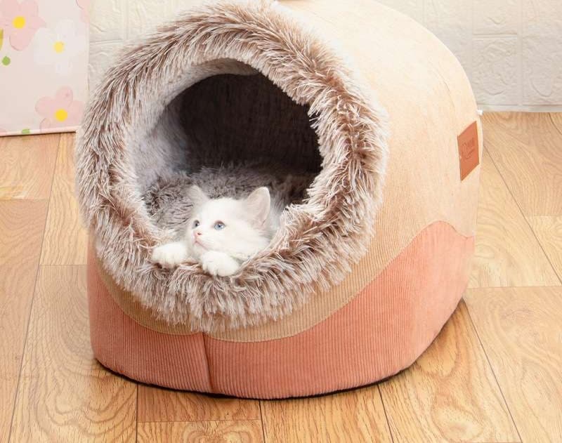 ペットマット 犬用 もこもこドーム型ペットベッド