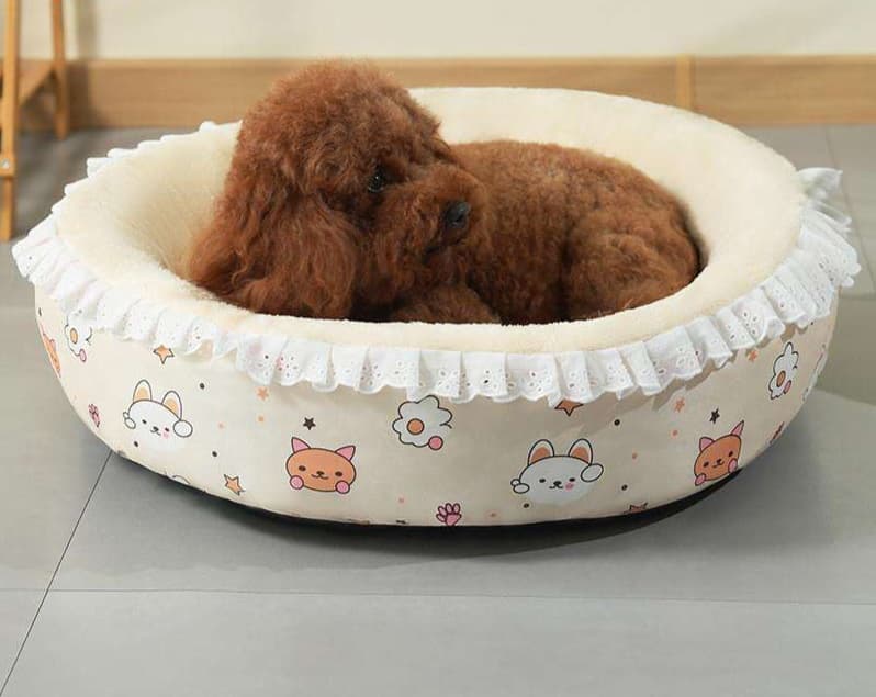 ペットマット 犬用 ふんわり贅沢レース付きベッド