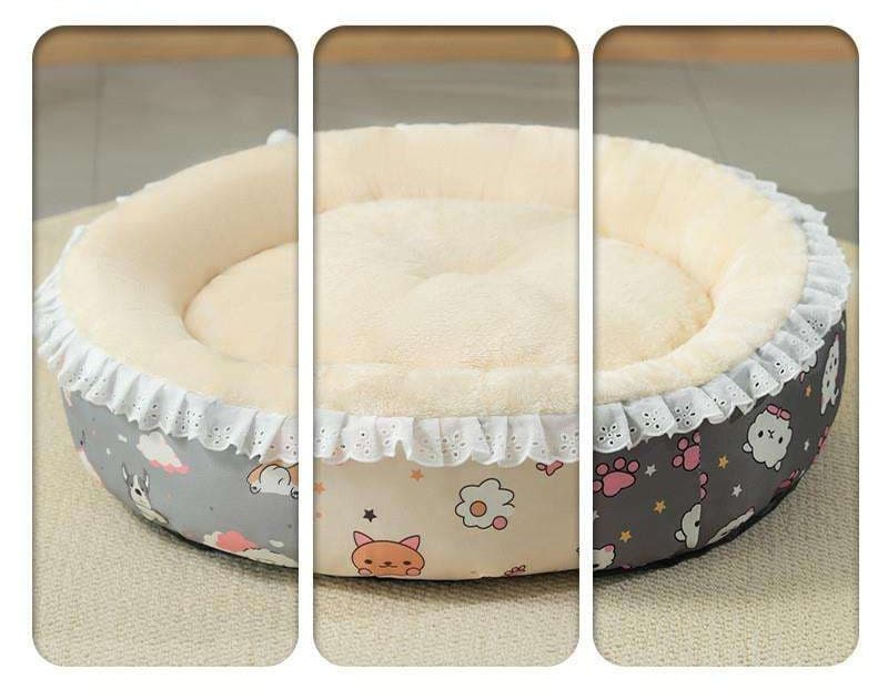 ペットマット 犬用 ふんわり贅沢レース付きベッド