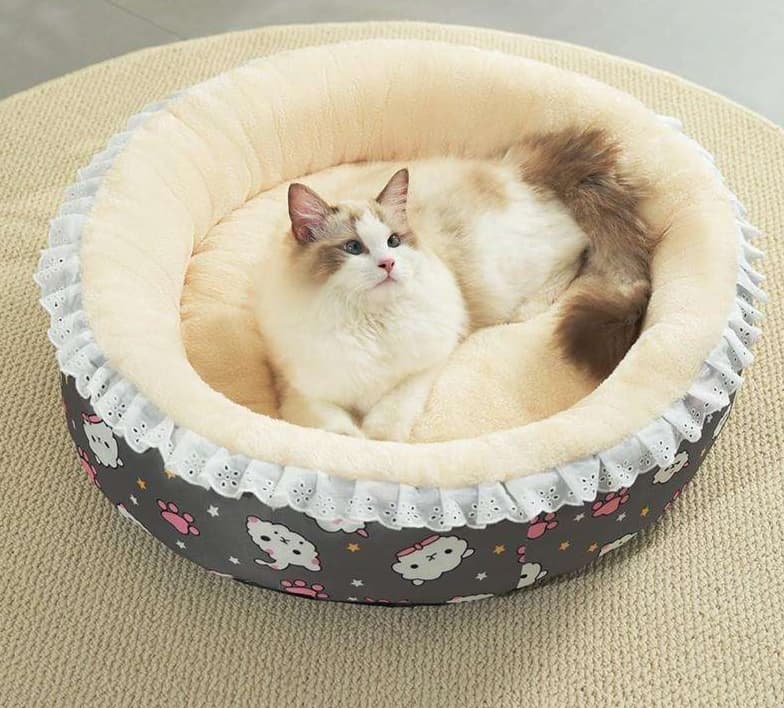ペットマット 犬用 ふんわり贅沢レース付きベッド