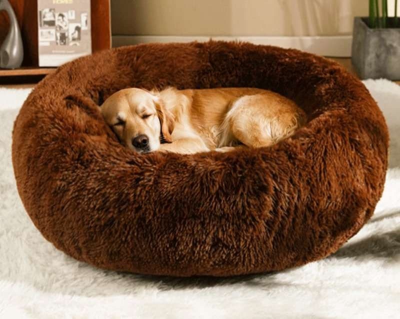 ペットマット 犬用 もこもこ円形ベッド