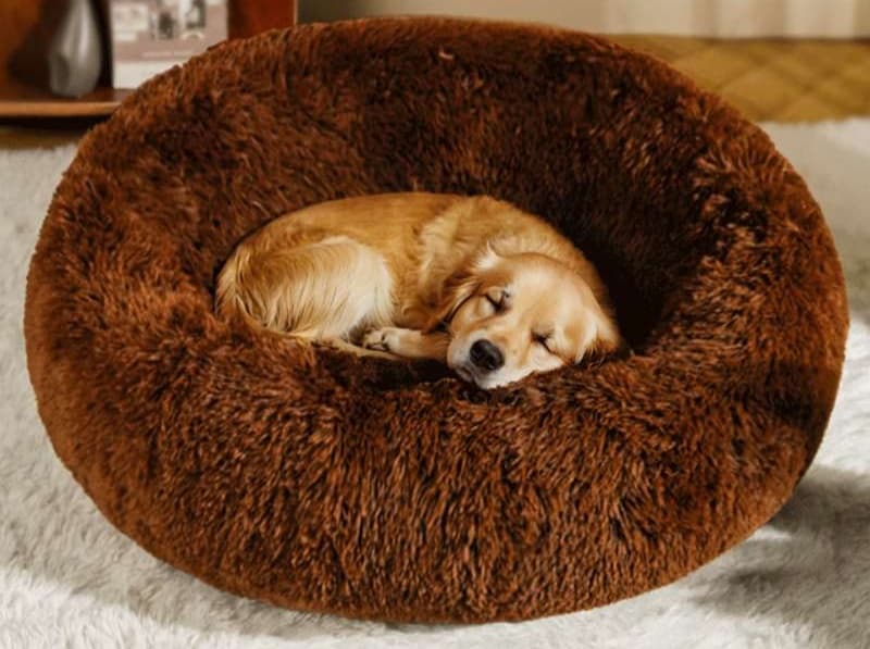 ペットマット 犬用 もこもこ円形ベッド