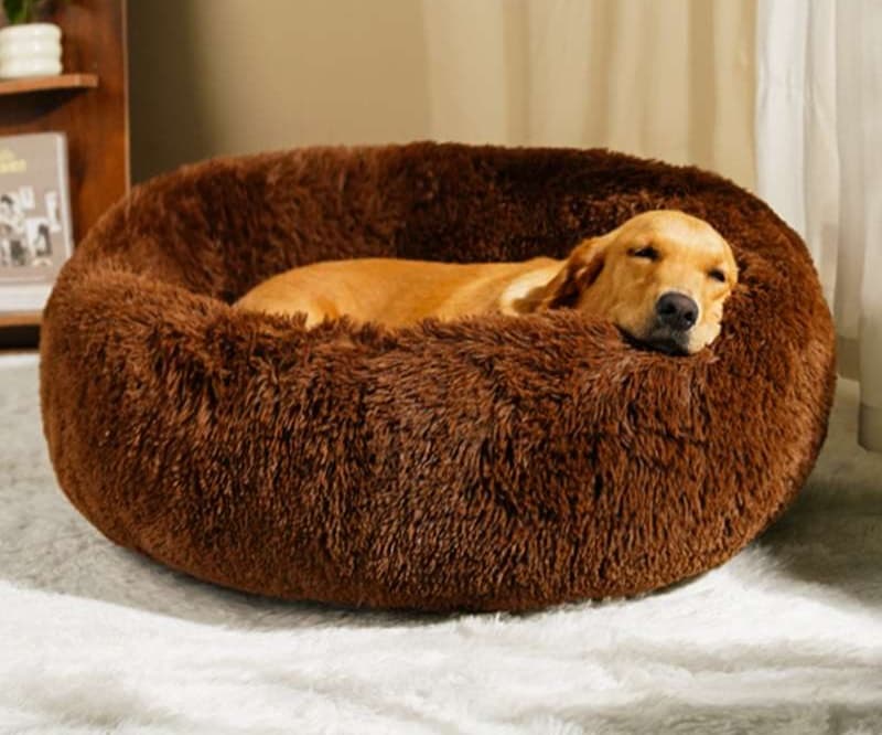 ペットマット 犬用 もこもこ円形ベッド