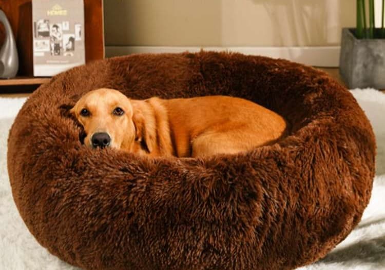 ペットマット 犬用 もこもこ円形ベッド