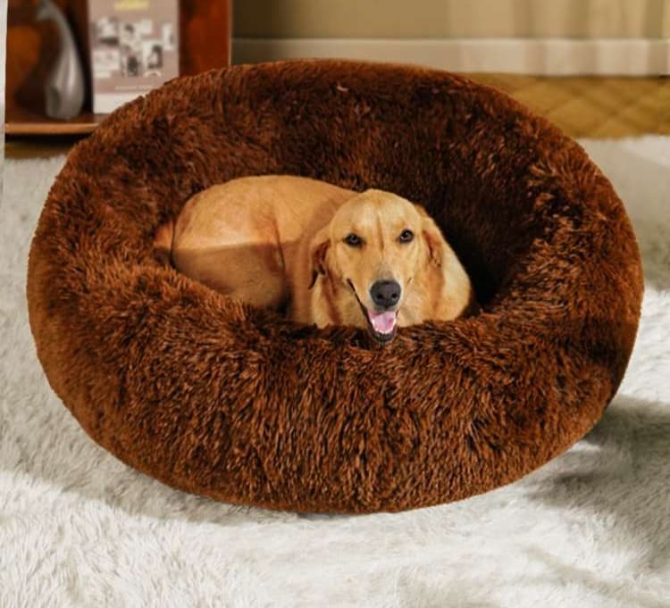 ペットマット 犬用 もこもこ円形ベッド